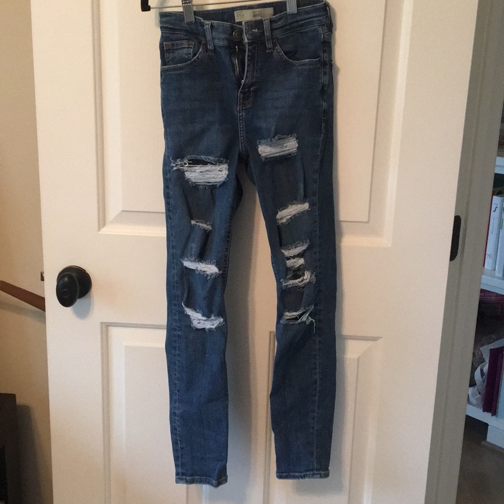 Top Shop Jaime Ripped Jeans (dark wash)